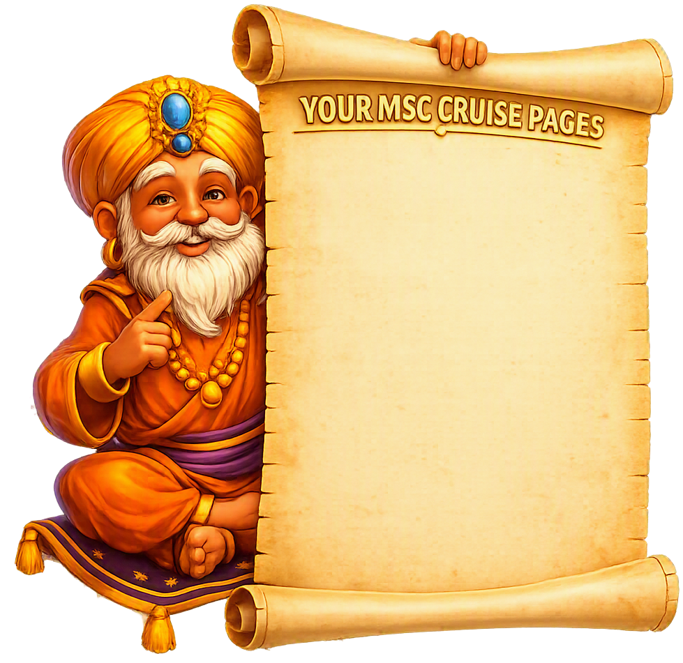 MSC Cruise Genie Menu